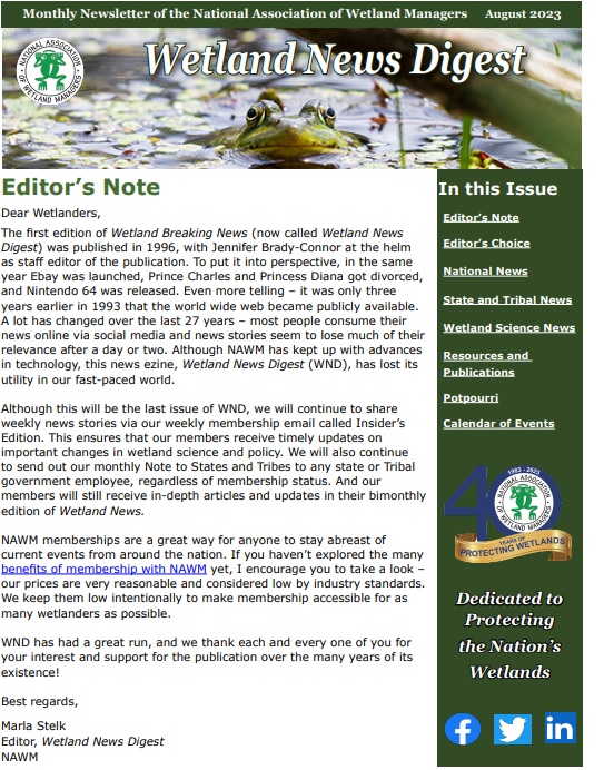 Wetland News Digest