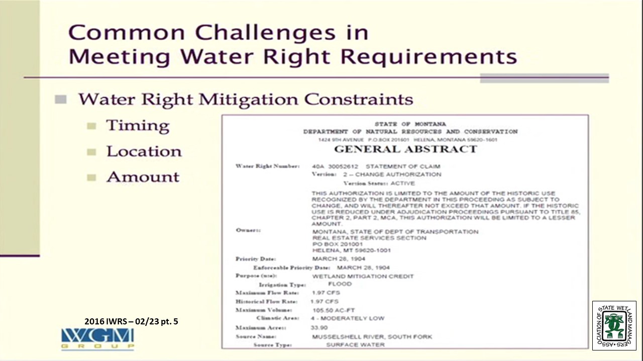 Part 5: Presenter: Julie A. Merritt, Water Resources Specialist/Project Manager,WGM Group; Recommendations