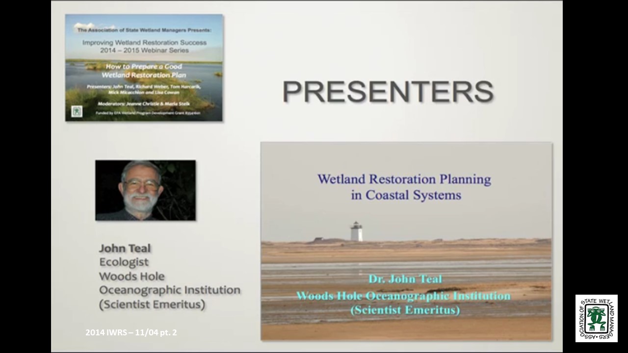Part 2: Presenter: John Teal, Woods Hole Oceanographic Institution (Scientist Emeritus)