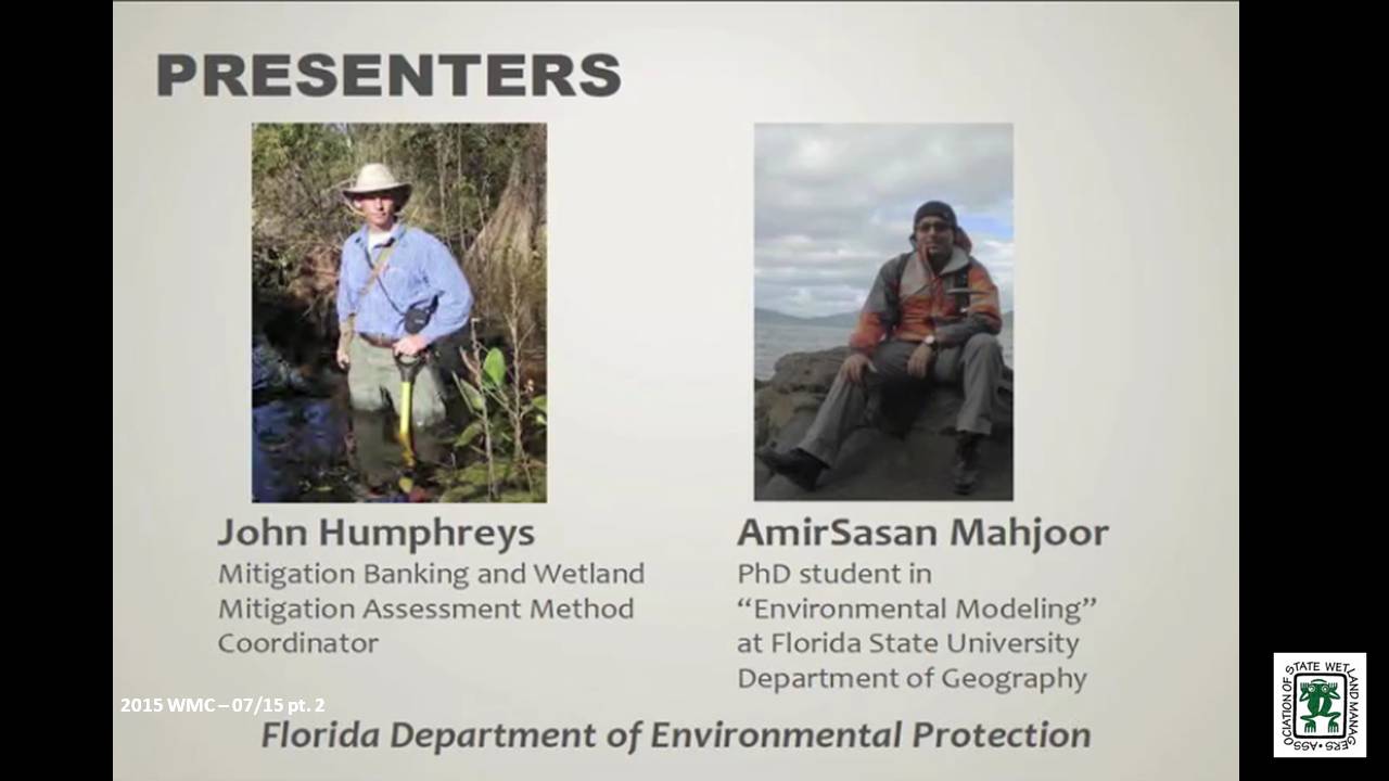 Part 2: Presenter: Amir Mahjoor, Florida Department of Environmental Protection