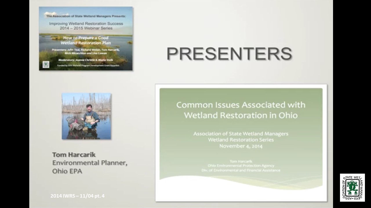 Part 4: Presenter: Tom Harcarik, Ohio EPA, Division of Environmental & Financial Assistance