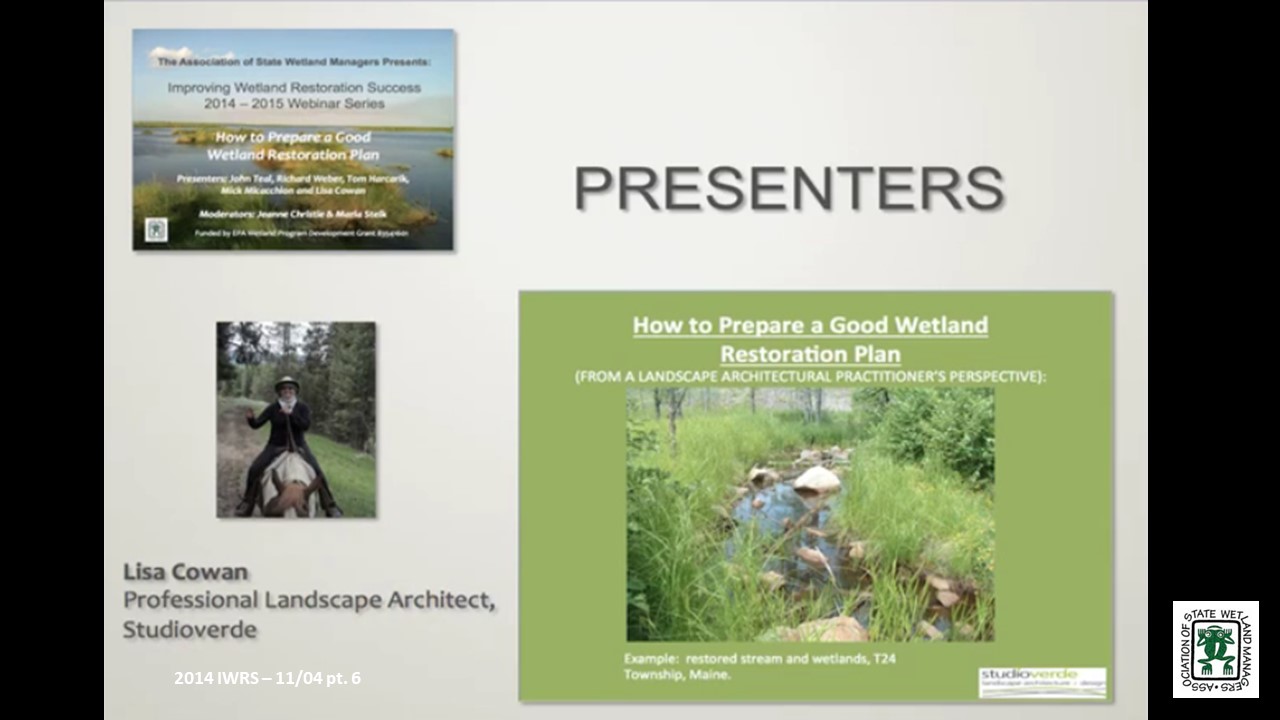 Part 6: Presenter: Lisa Cowan, Professional Landscape Architect, Studioverde
