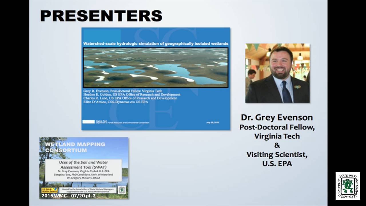 Part 2: Presenter: Grey Evenson, PhD, Post-Doctoral Fellow, Virginia Tech and Visiting Scientist, U.S. EPA