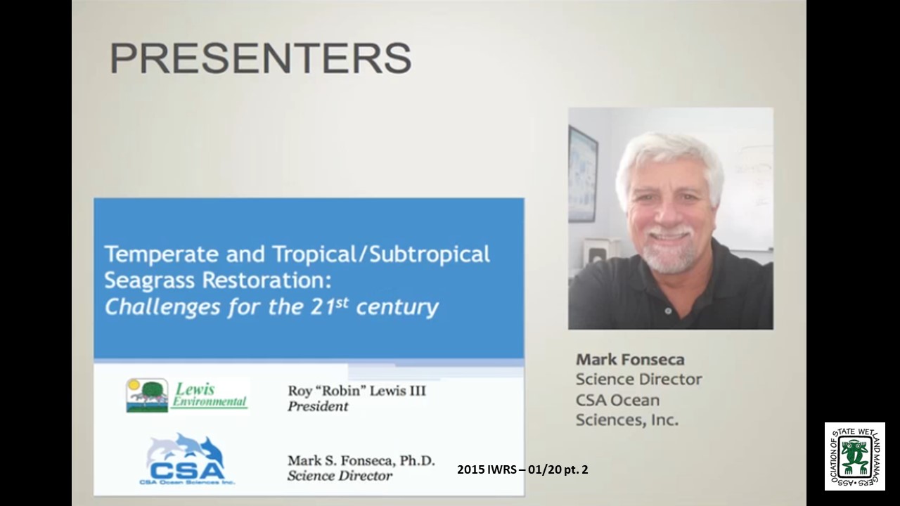 Part 2: Presenter: Mark Fonseca, CSA Ocean Sciences