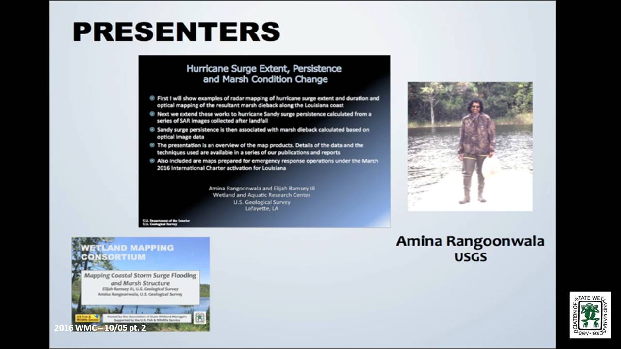 Part 2: Presenter: Amina Rangoonwala, U.S. Geological Survey
