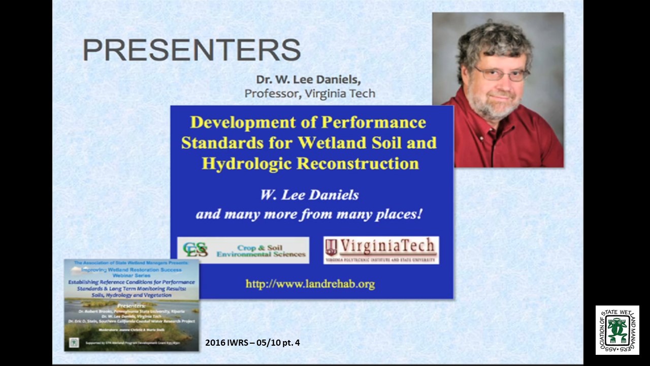 Part 4: Presenter: Dr. W. Lee Daniels, Professor, Virginia Tech