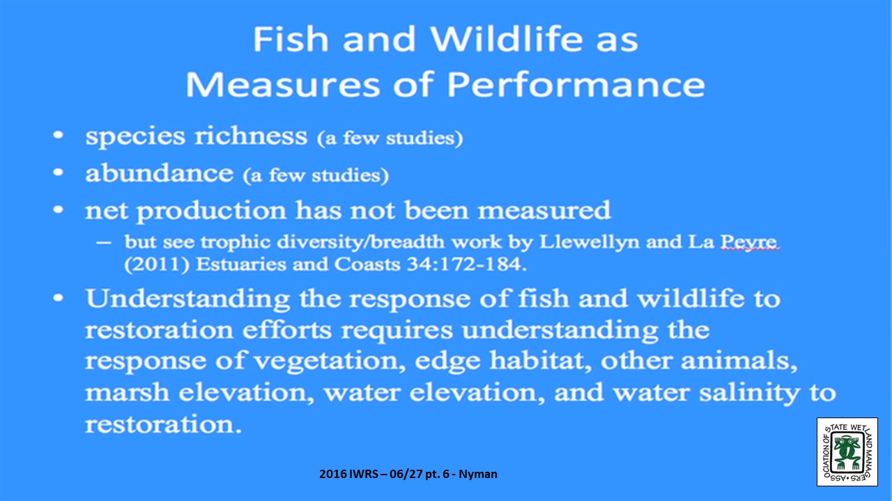 Part 6: Presenter: John Andrew NymaN, PhD, PhD, Professor, School of Renewable Natural Resources, Louisiana State University