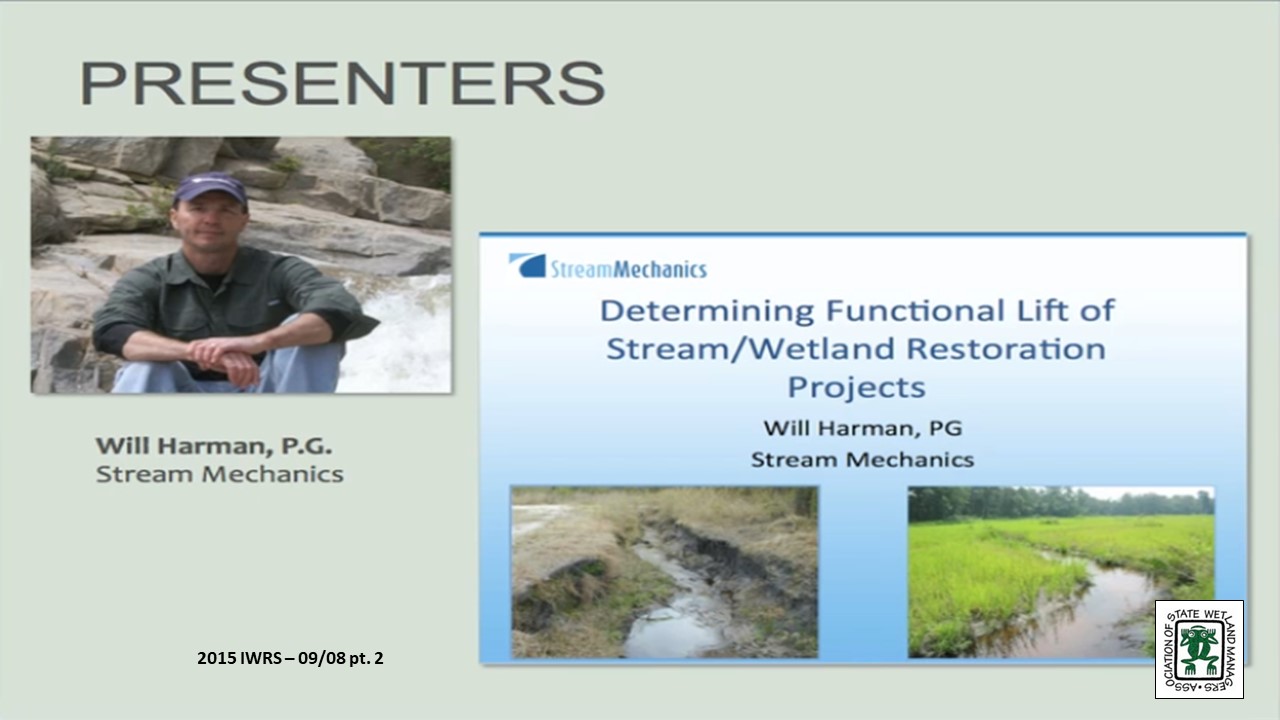 Part 2: Presenter: Will Harman, PG, Stream Mechanics