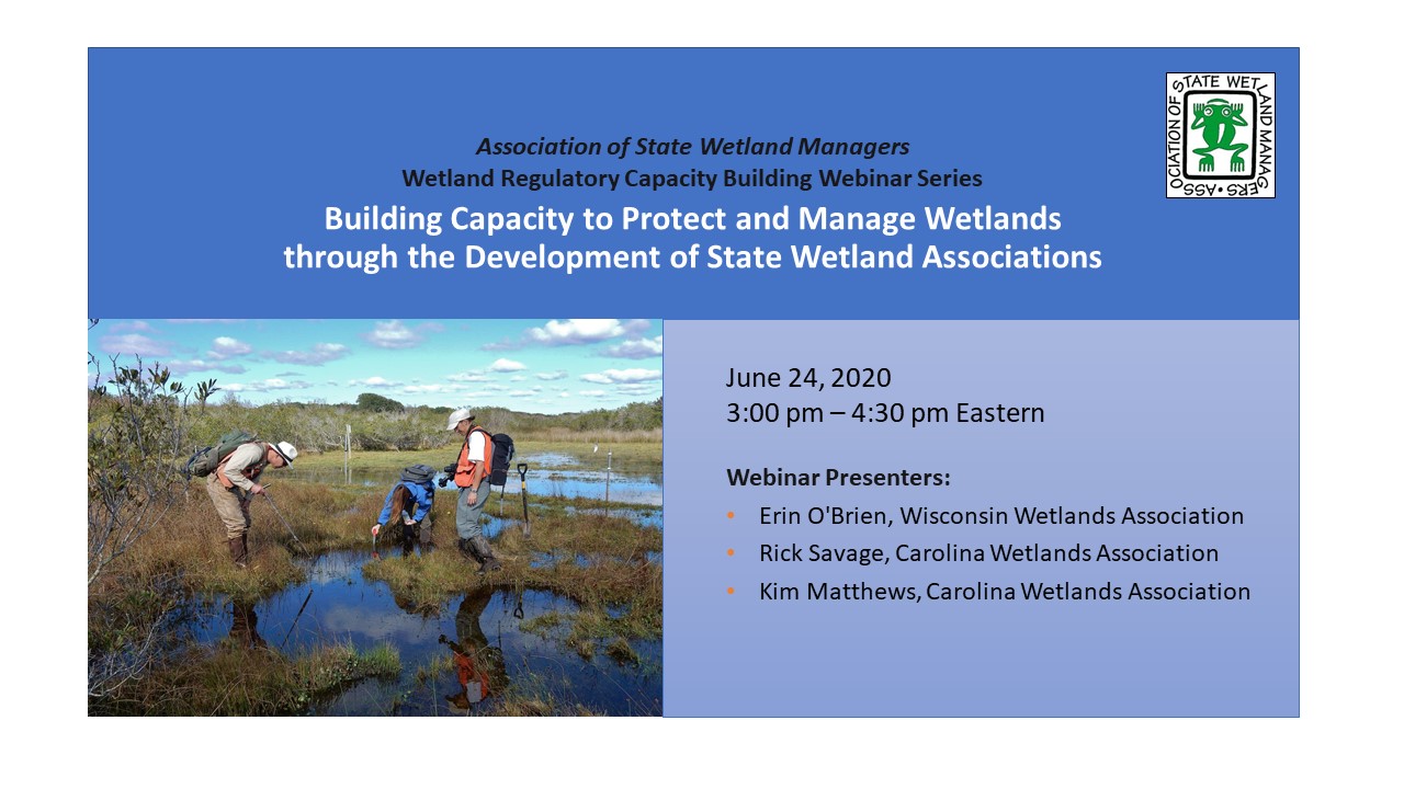 Part 1: Introduction: Brenda Zollitsch, Association of State Wetland Managers;  Presenter: Yvonne Vallette, U.S. Environmental Protection Agency, Region 10