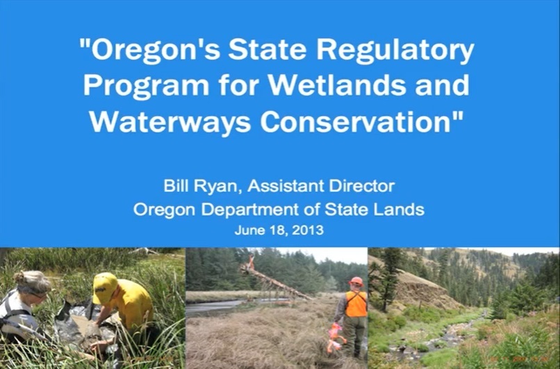 Part 2: Presenter: Bill Ryan, Oregon Department of State Lands